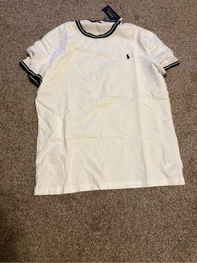 Men’s Ralph Lauren White Tipped Short Sleeve Polo Tee